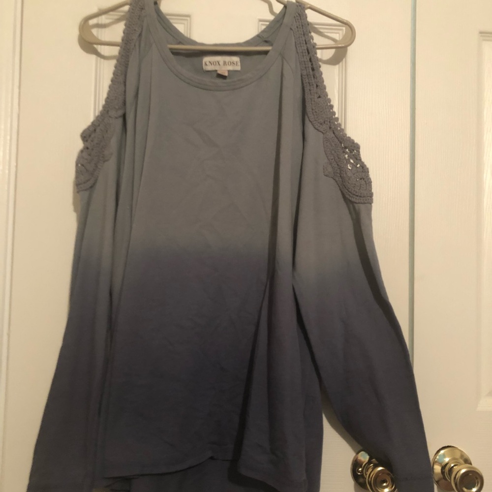 Cold-Shoulder Long Sleeve Top
